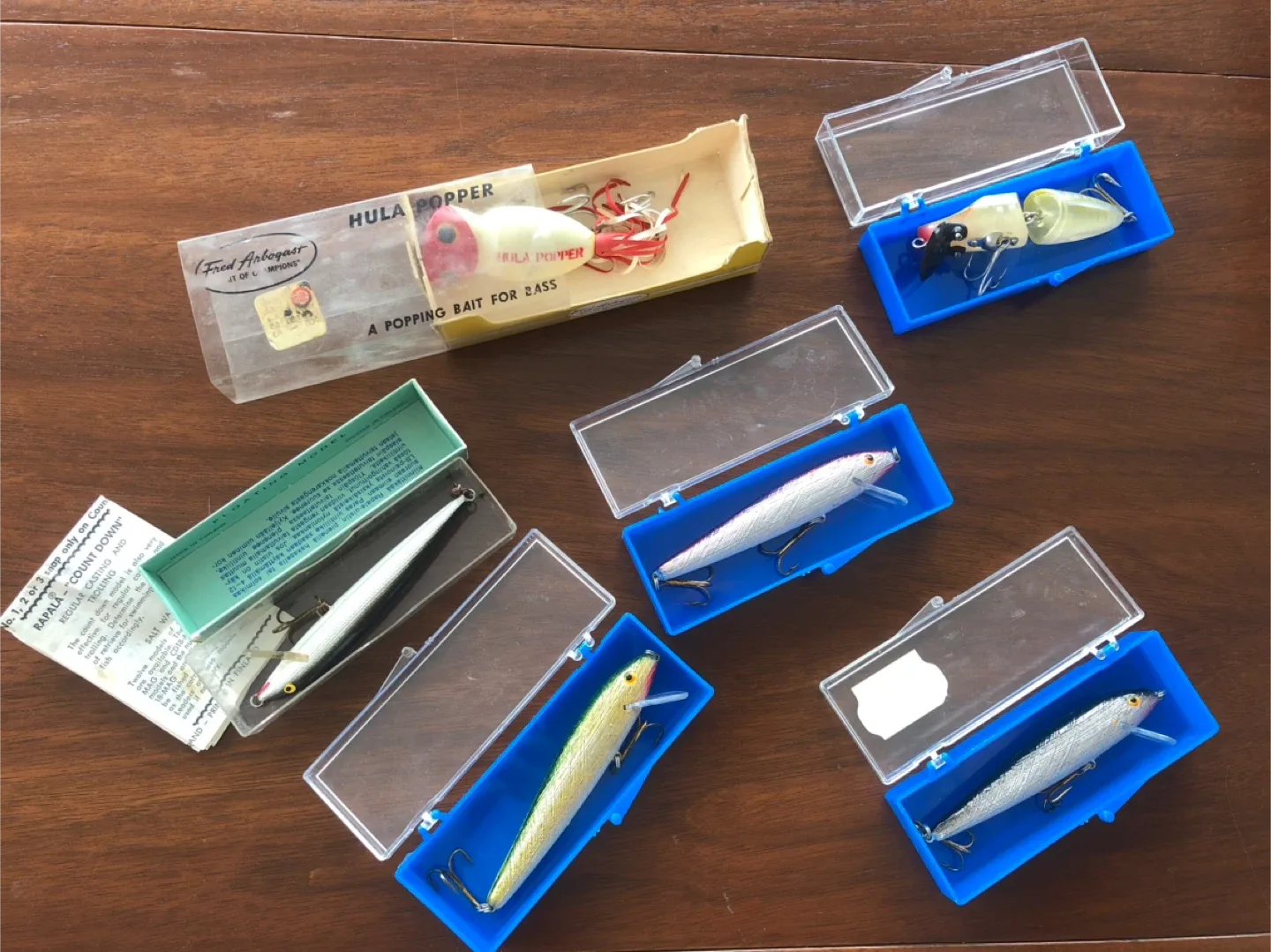 6 Vintage Fishing Lures: Fred Arbogast, Rapala