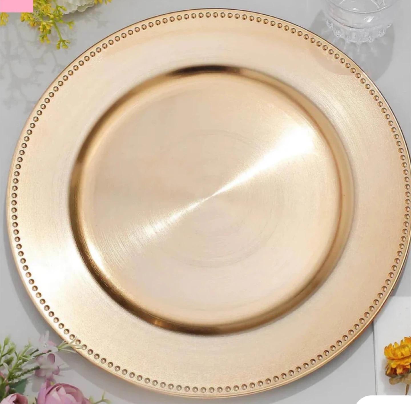 Gold Charger Plates, 13-inch, Set of 6