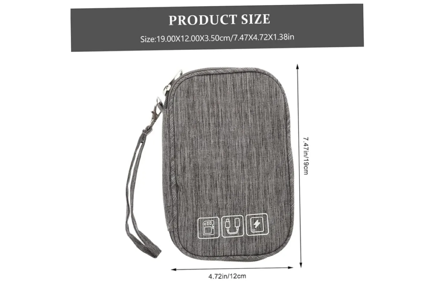 Electronics Organizer Travel Case - Gray image indicator(4)