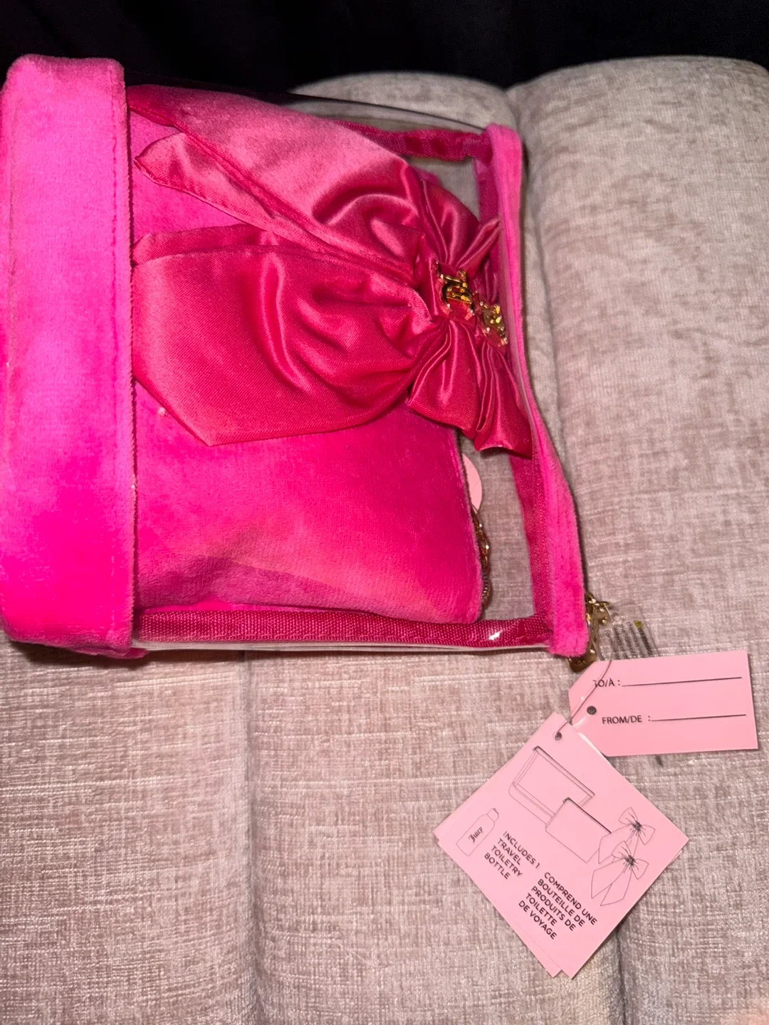 Juicy Couture Pink Travel Toiletry Bag - New image indicator(5)