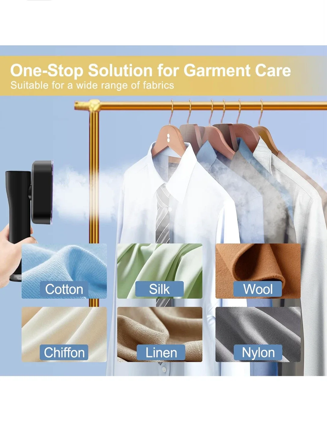 Portable Steam Iron / Handheld Garment Steamer image indicator(4)