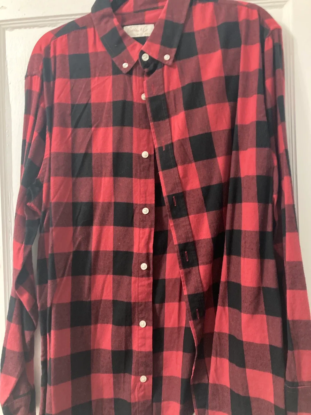Cotton & Co Red/Black Plaid Flannel Shirt