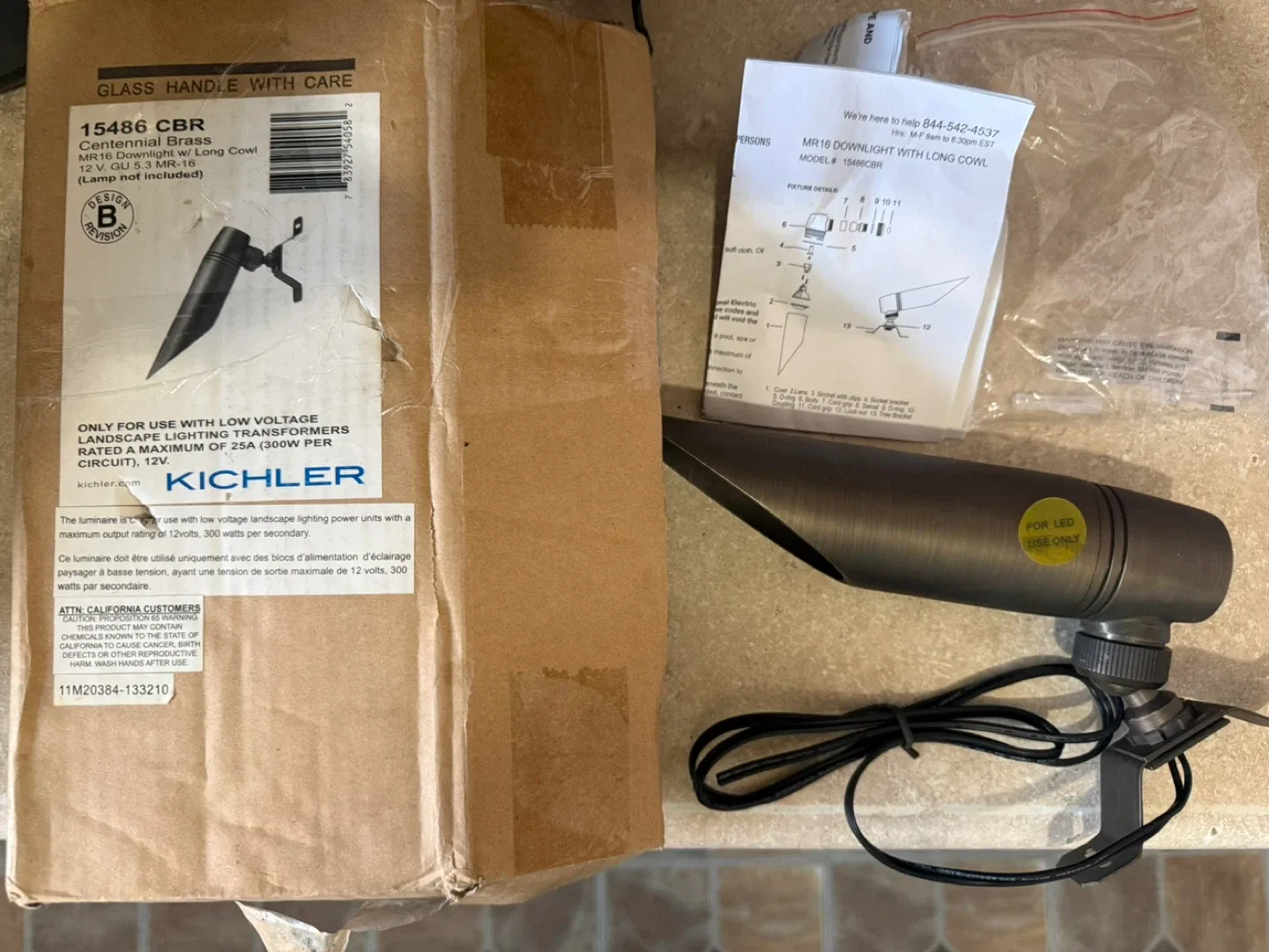 Kichler Centennial Brass MR16 Downlight