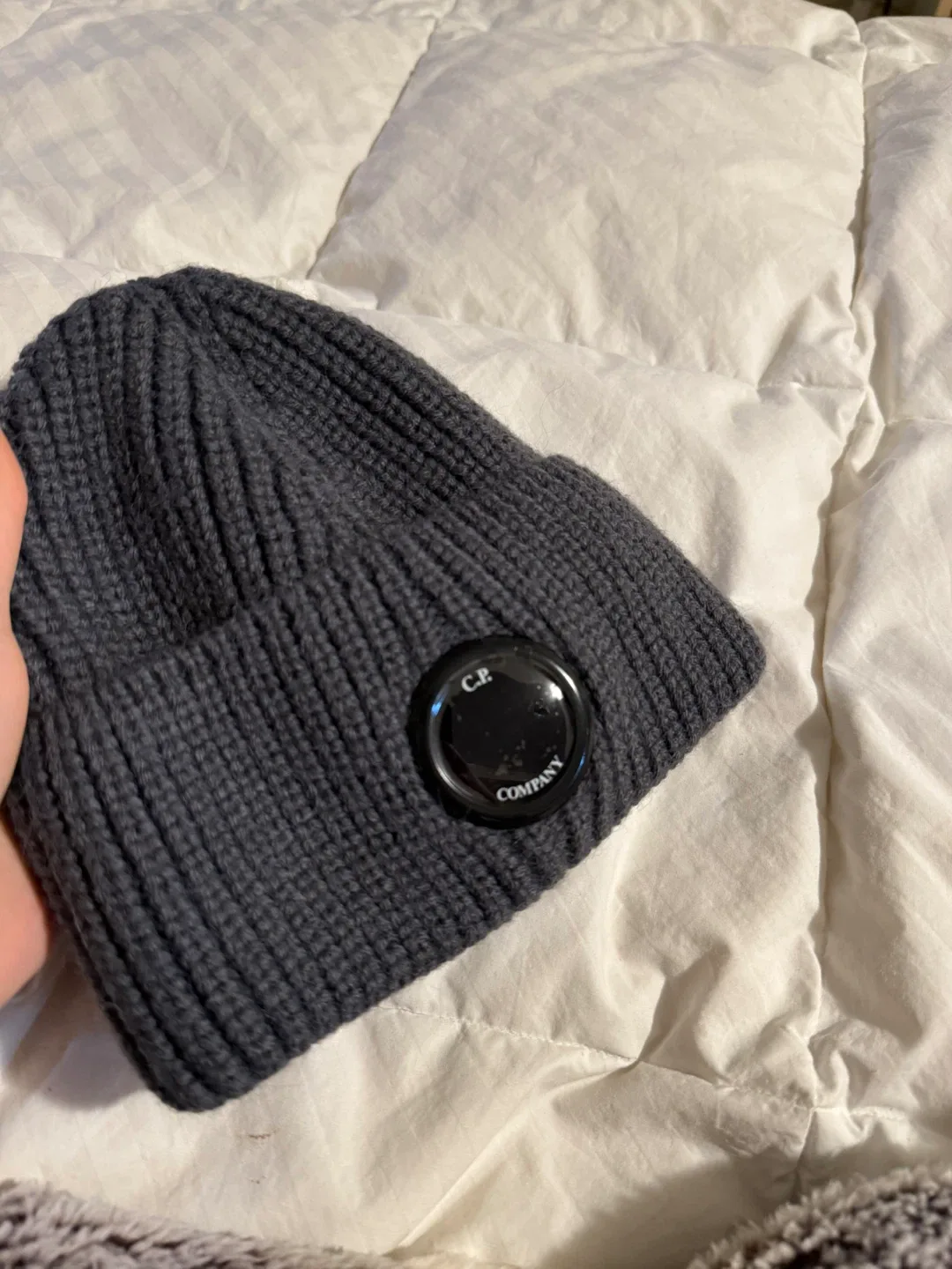 C.P. Company Grey Knit Beanie