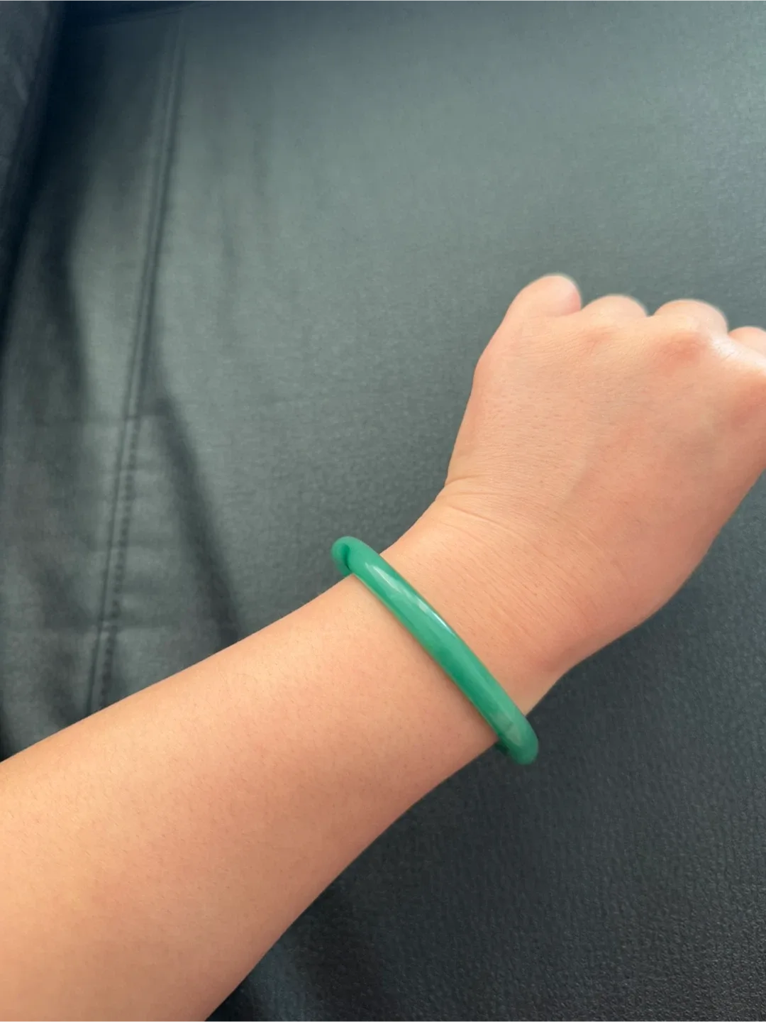 Faux Jade Bangle Bracelet image indicator(2)