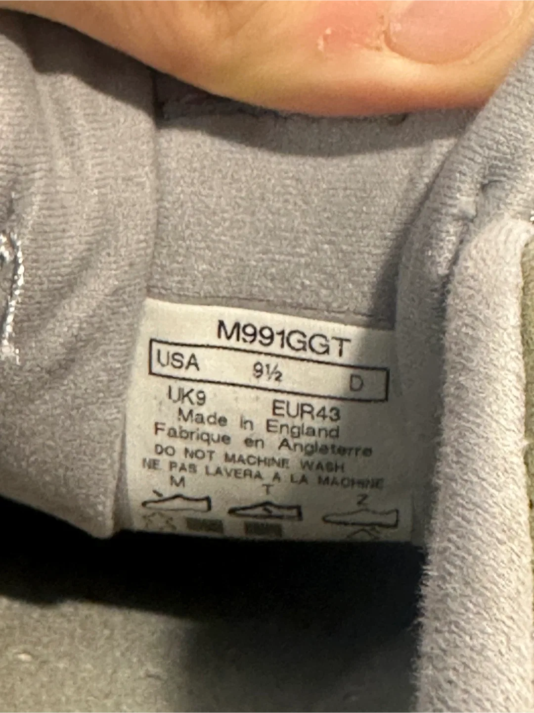 New Balance 991 Made in england Green Grey Men shoes US 9.5 image indicator(5)