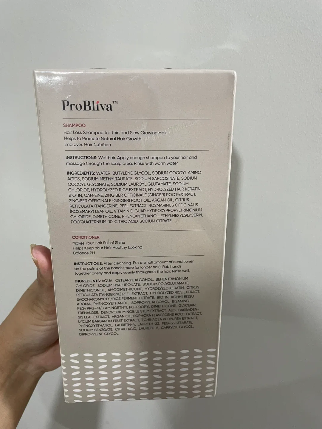 ProBliva Rice Water Thinning Hair Shampoo & Conditioner image indicator(4)