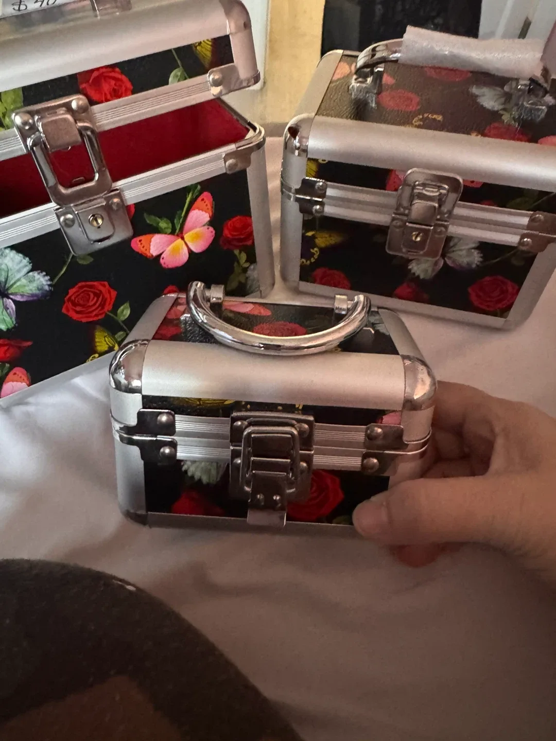 Floral Butterfly Print Makeup/Jewelry Box