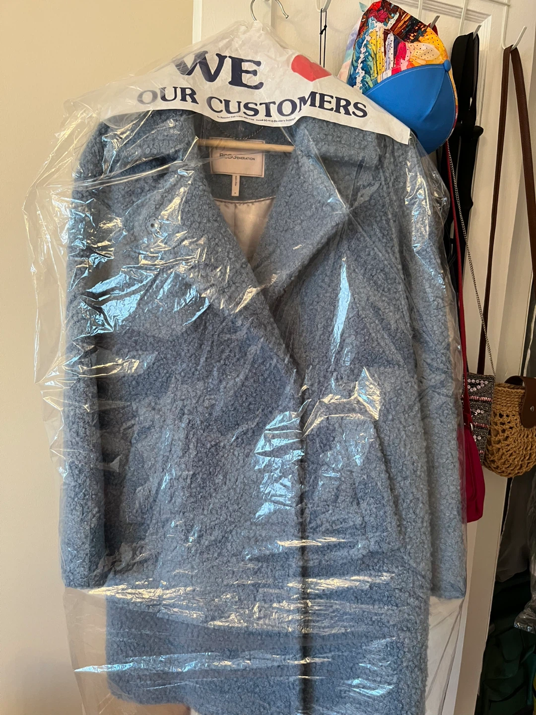 BCBG Generation Blue Boucle Coat - Size M - photo 2
