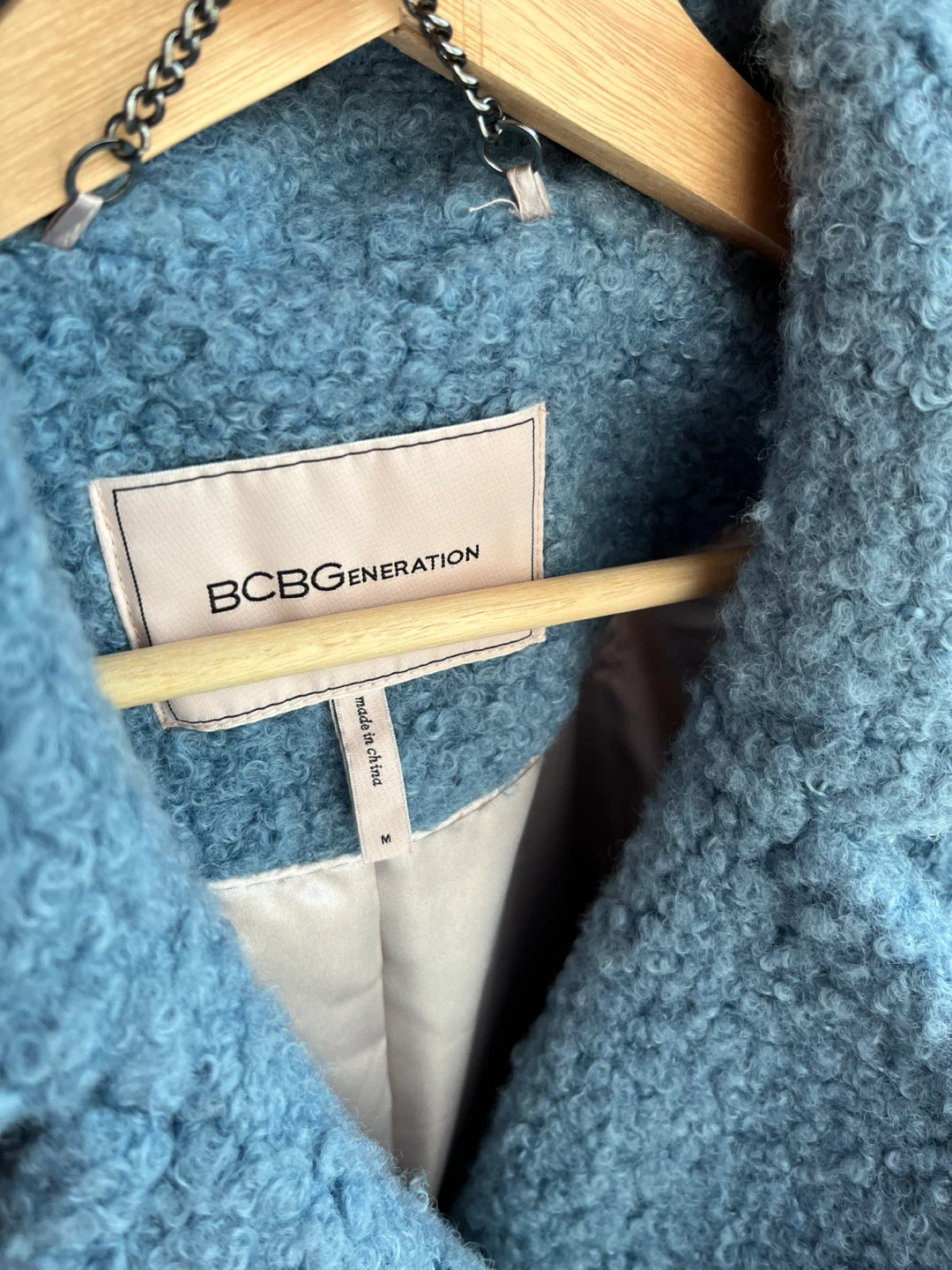 BCBG Generation Blue Boucle Coat - Size M - photo 3