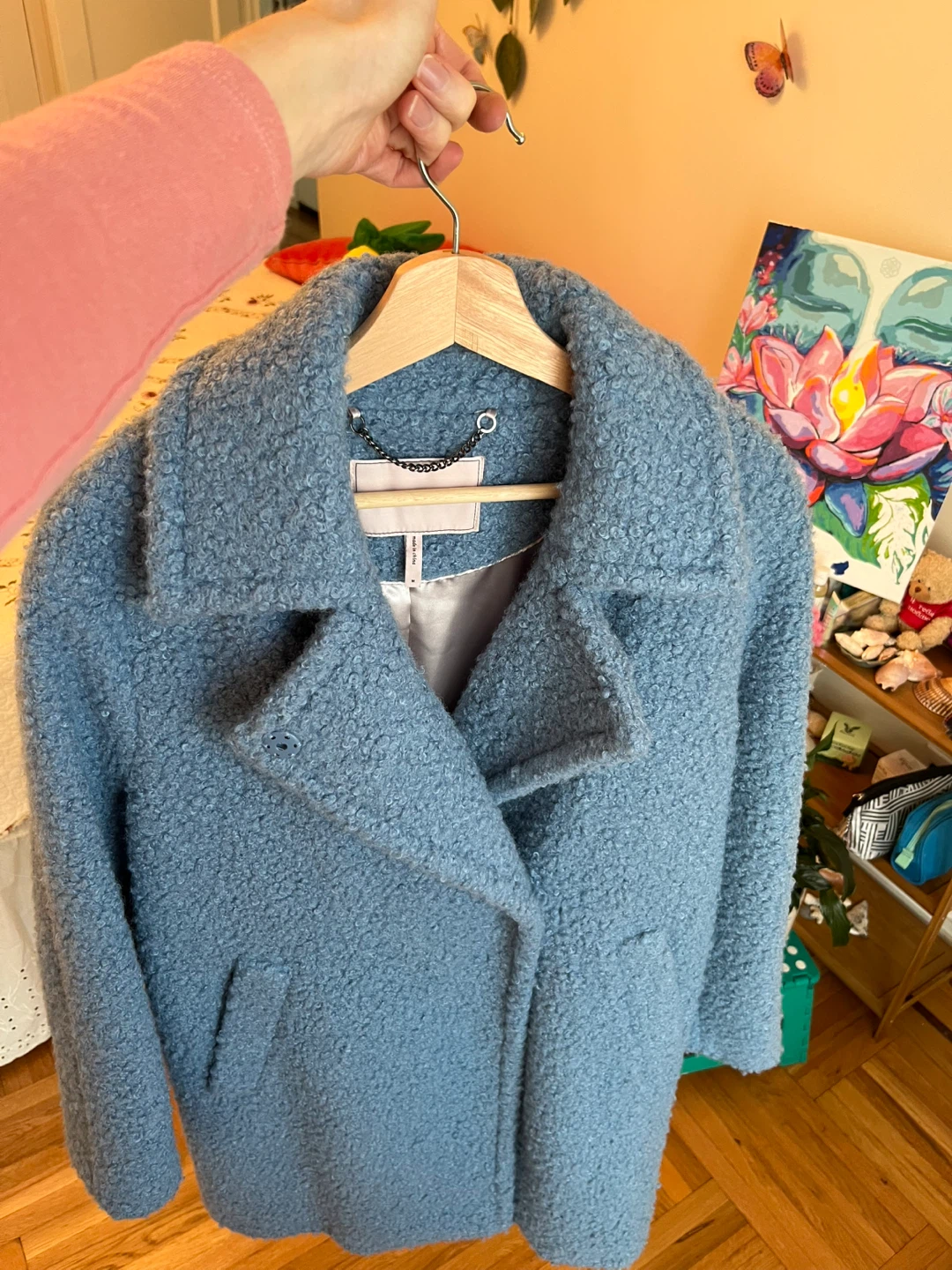 BCBG Generation Blue Boucle Coat - Size M - photo 5