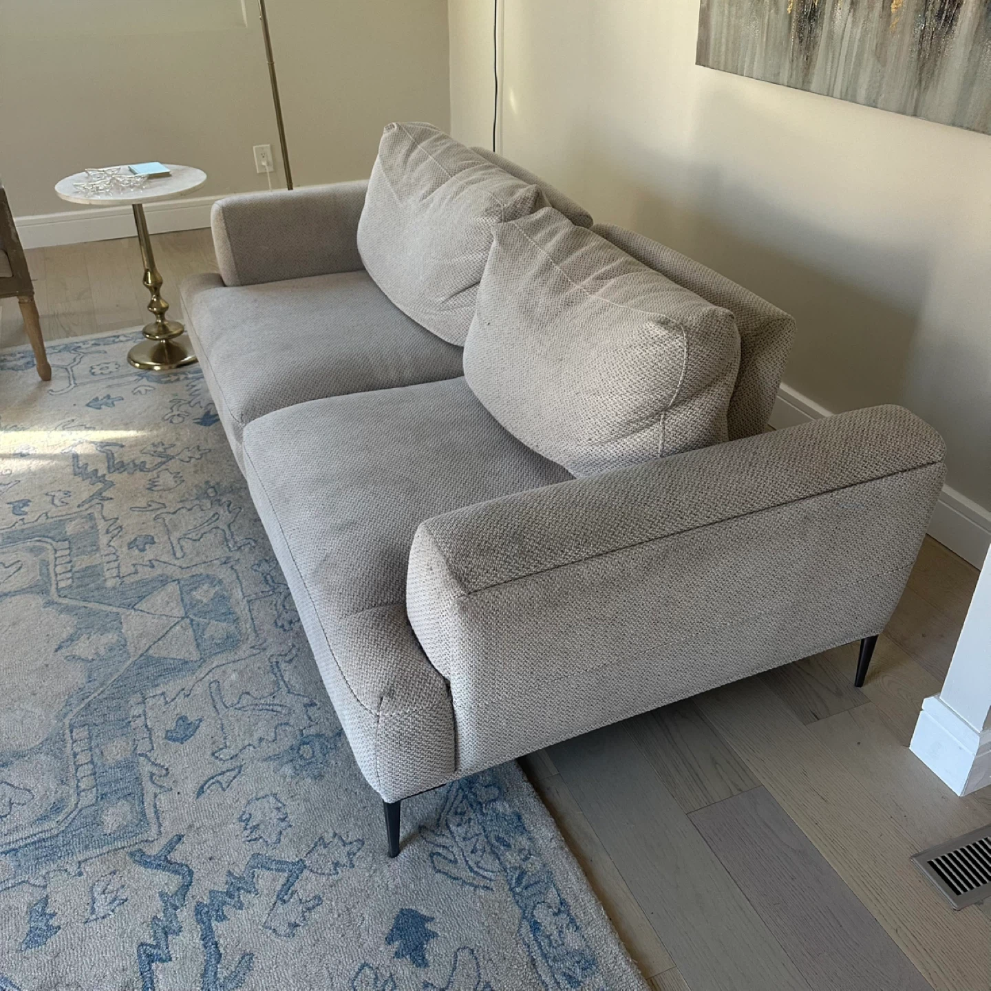 Struck tube three seater sofa