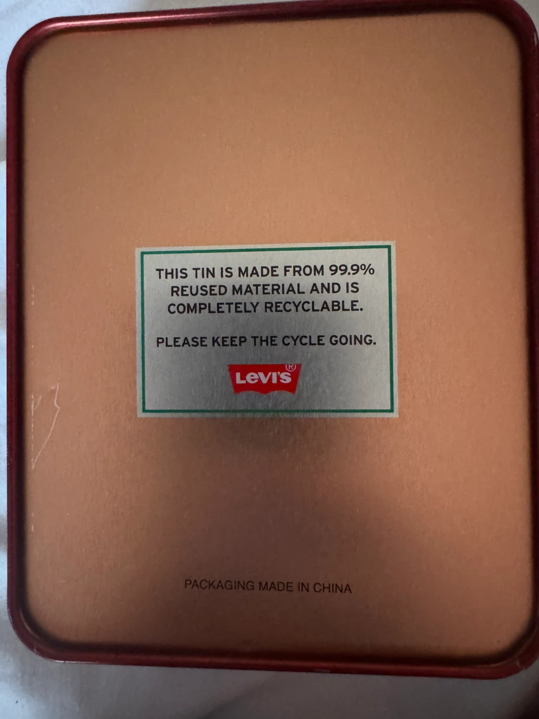 Levi's Black Leather Wallet in Tin - photo 4