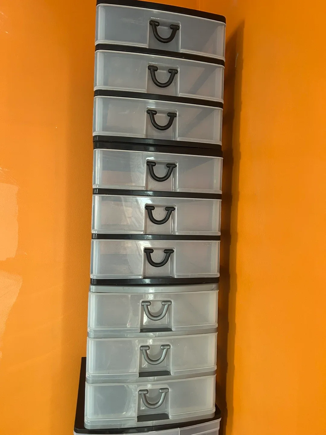 3 Black & Gray Three Plastic Drawer Storage