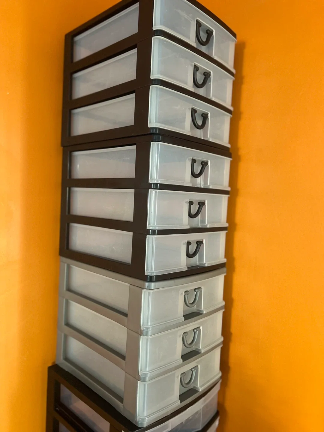 3 Black & Gray Three Plastic Drawer Storage image indicator(2)