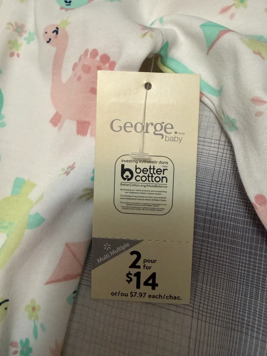 George Baby 0-3M Dinosaur Print Sleeper - New image indicator(3)