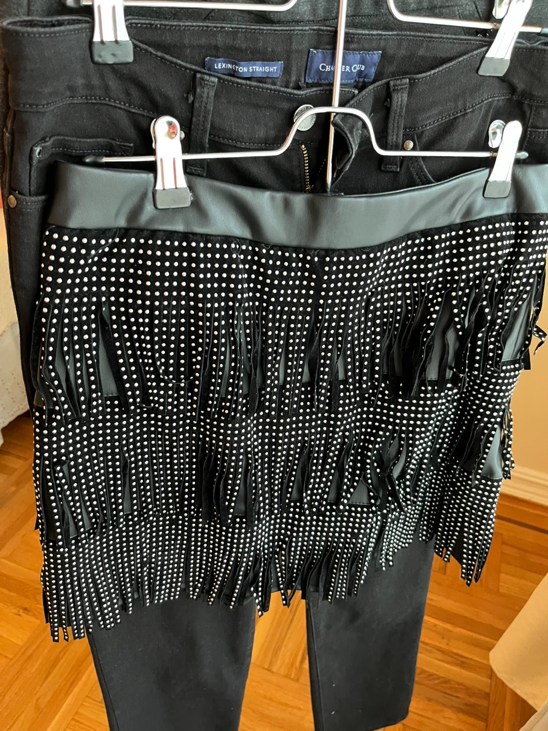 Sincerely Jules Black Fringed Skirt - Size L