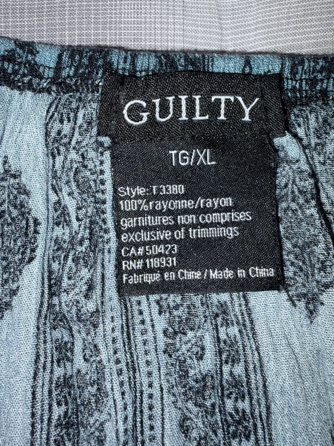 Guilty Blue Rayon Blouse - Size XL image indicator(3)