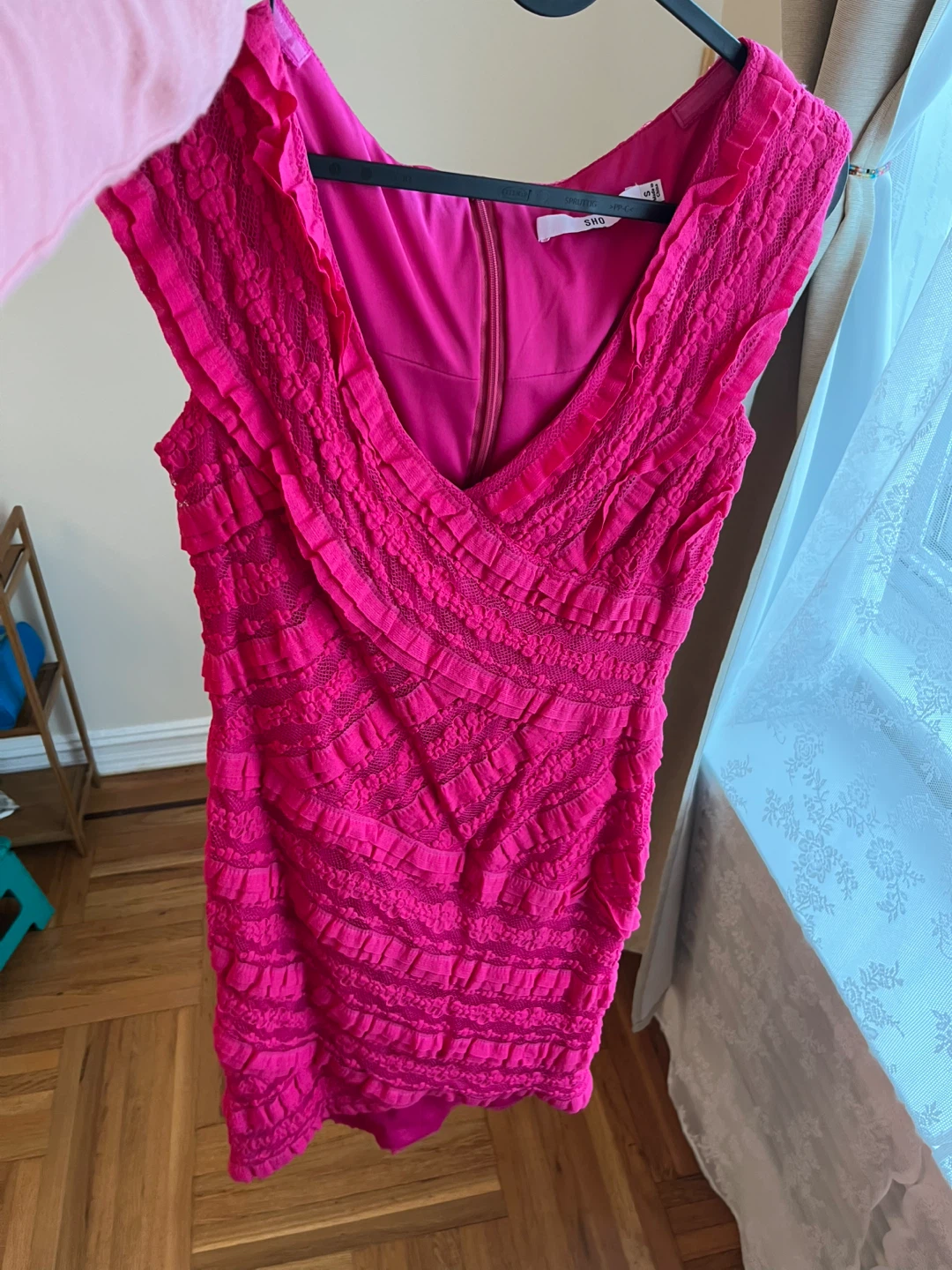 SHO Hot Pink Ruffled Dress