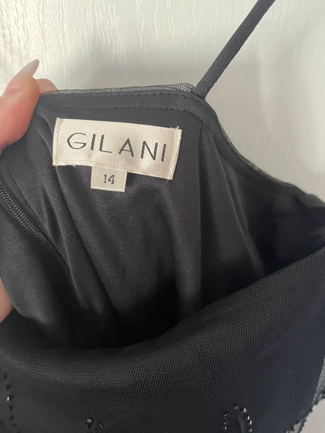 BRAND NEW Gilani Black Beaded Dress - Size 14 image indicator(4)