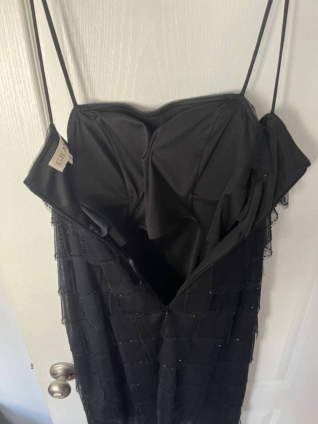 BRAND NEW Gilani Black Beaded Dress - Size 14 image indicator(7)