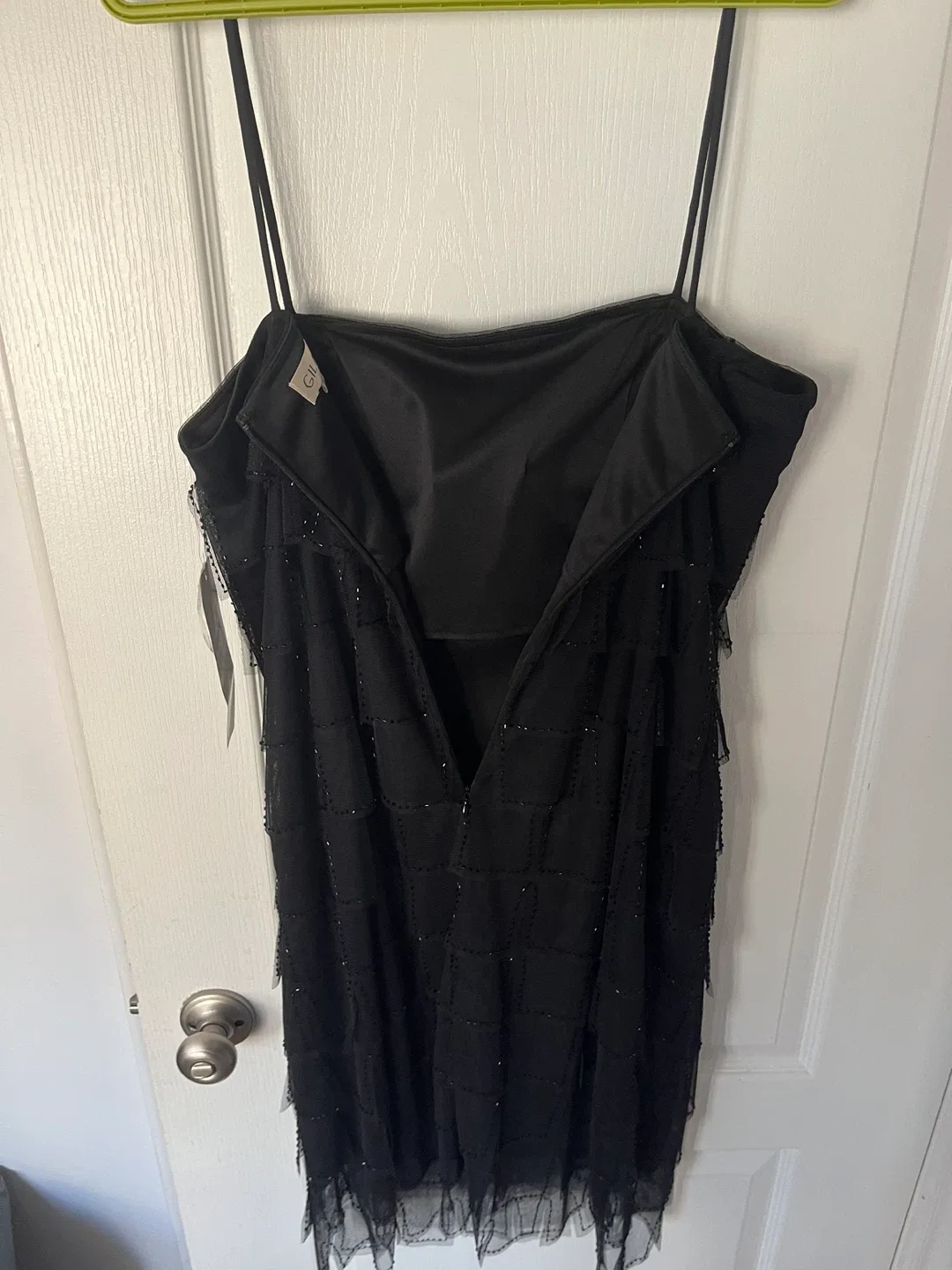 BRAND NEW Gilani Black Beaded Dress - Size 14 image indicator(6)