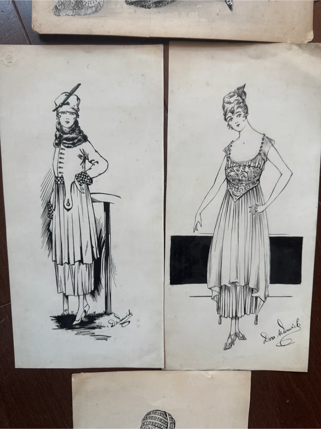 Vintage 1920s Fashion Drawings image indicator(3)