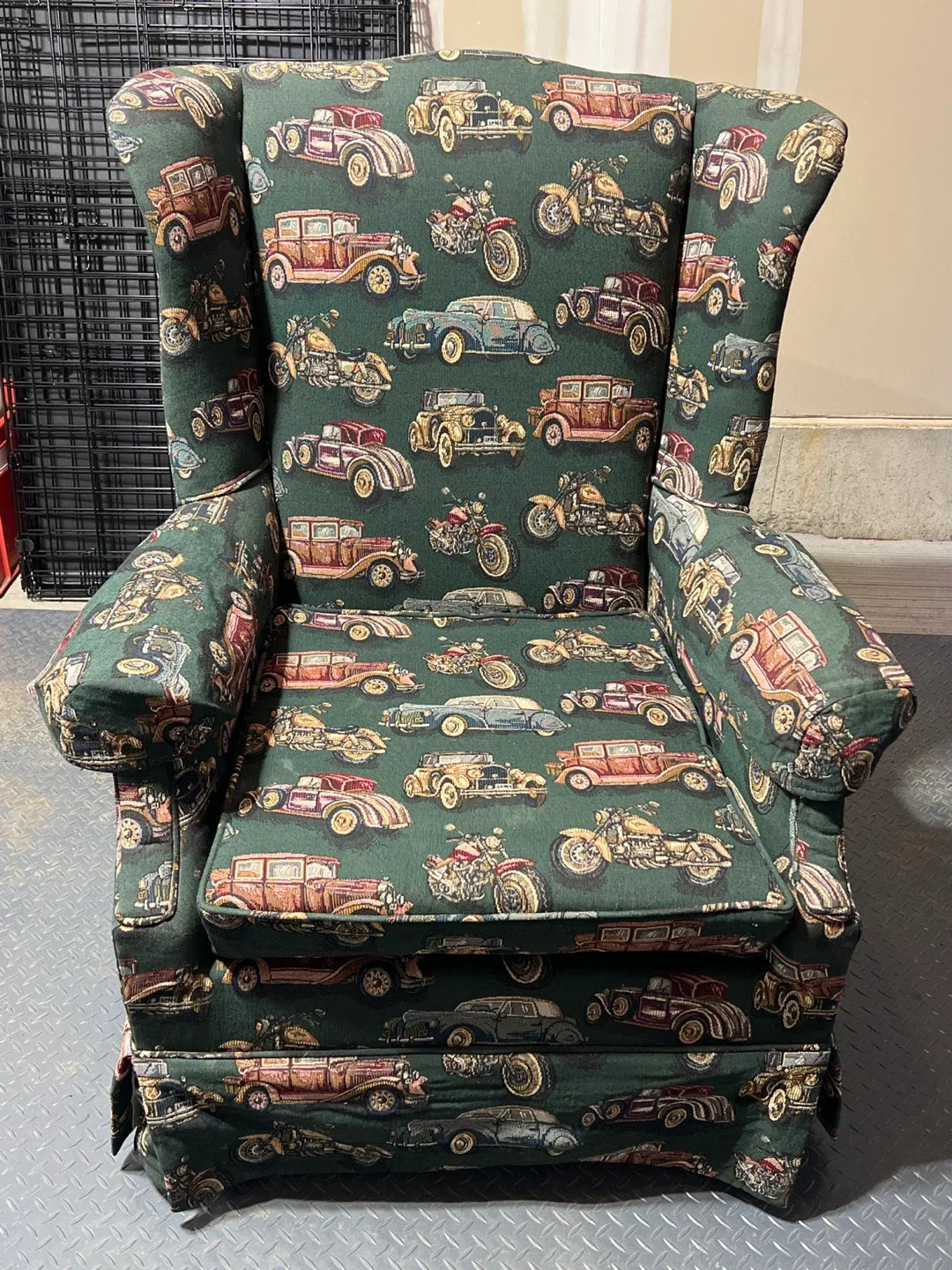 Upholstered Wingback Armchair