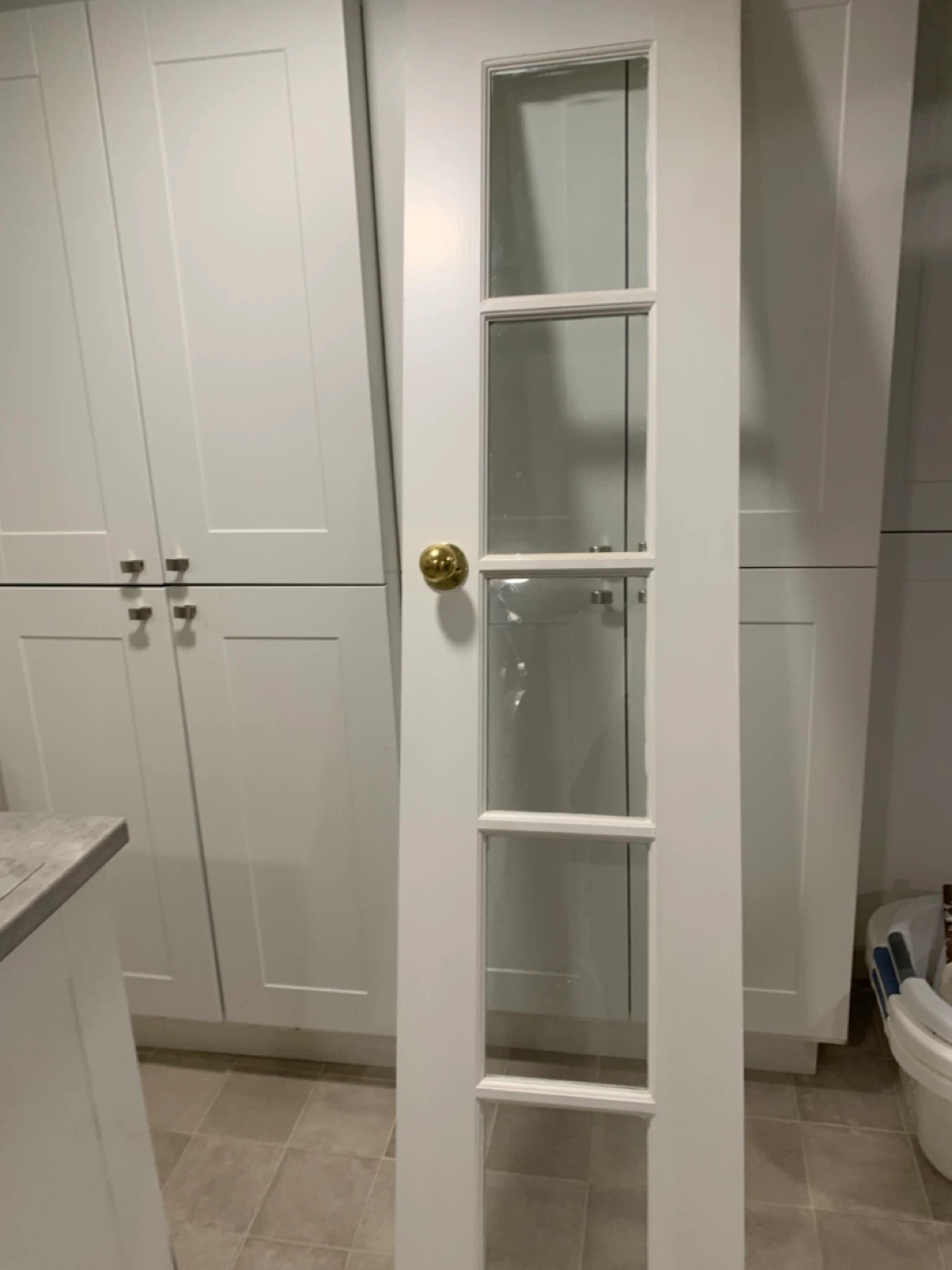 White French Door with Glass Panes - photo 2