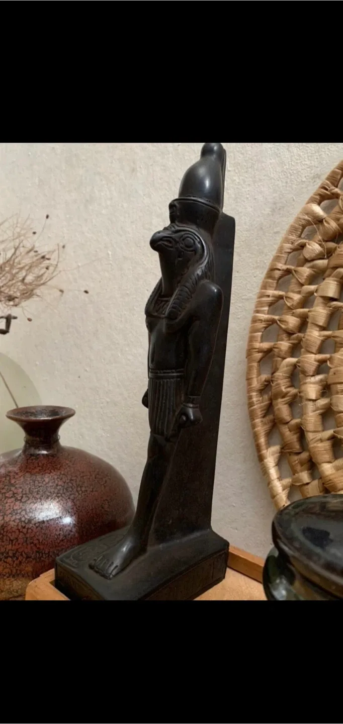 Vintage Horus Statue, Egyptian Decor image indicator(5)