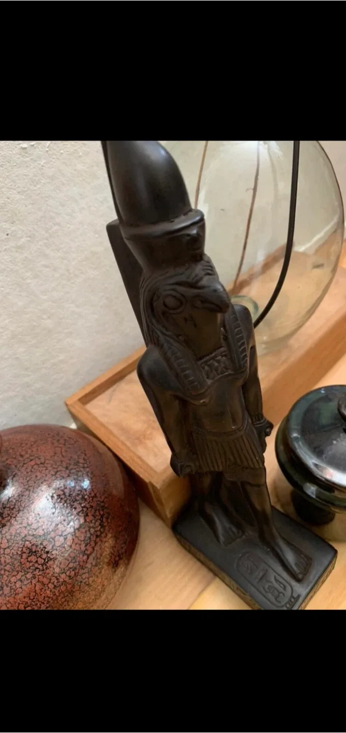 Vintage Horus Statue, Egyptian Decor image indicator(6)