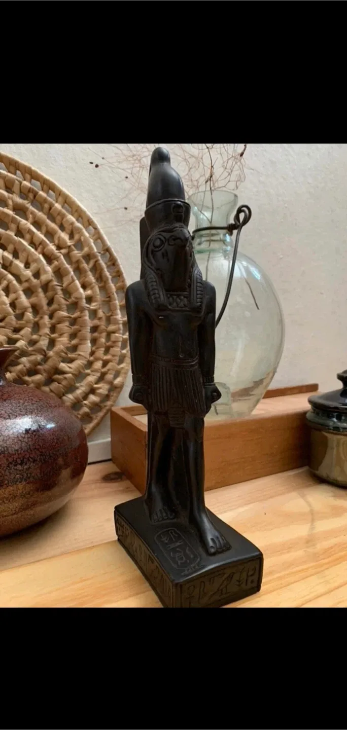 Vintage Horus Statue, Egyptian Decor image indicator(7)