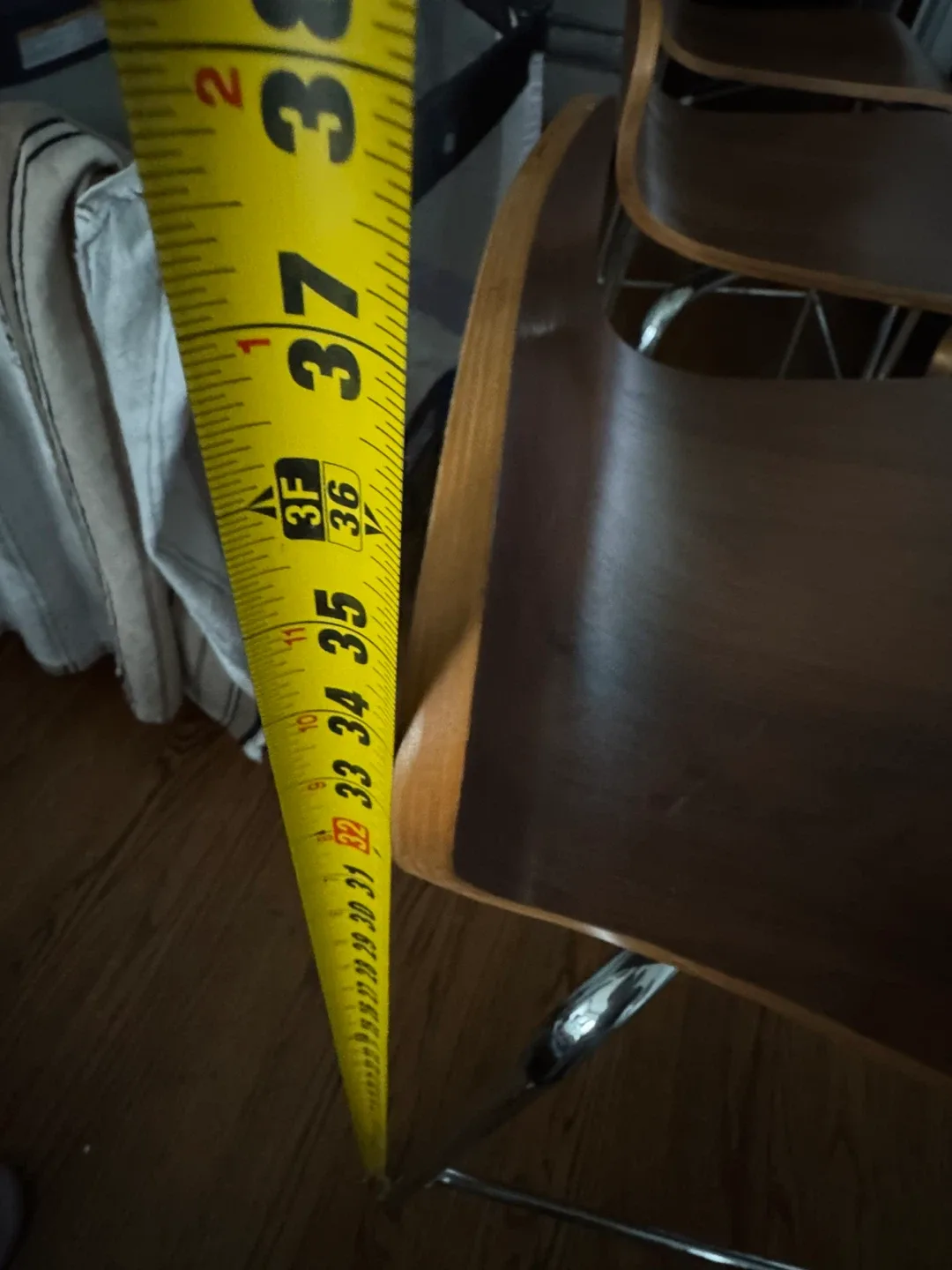 Set of 3 Brown Wood Bar Stools image indicator(7)