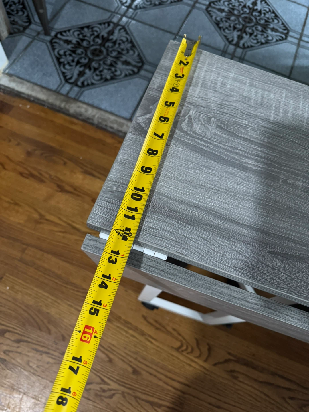 Folding Drop Leaf Dining Table Gray - photo 4