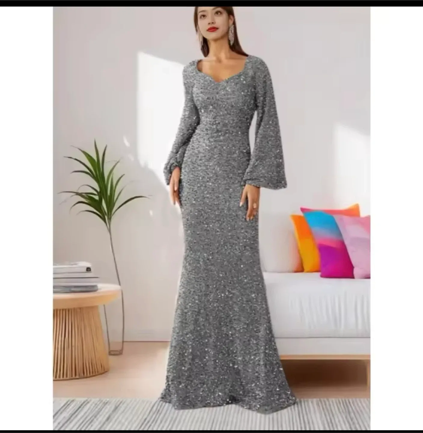 Elegant Long Sleeve Maxi Dresses Brand New on Sale Now image indicator(6)