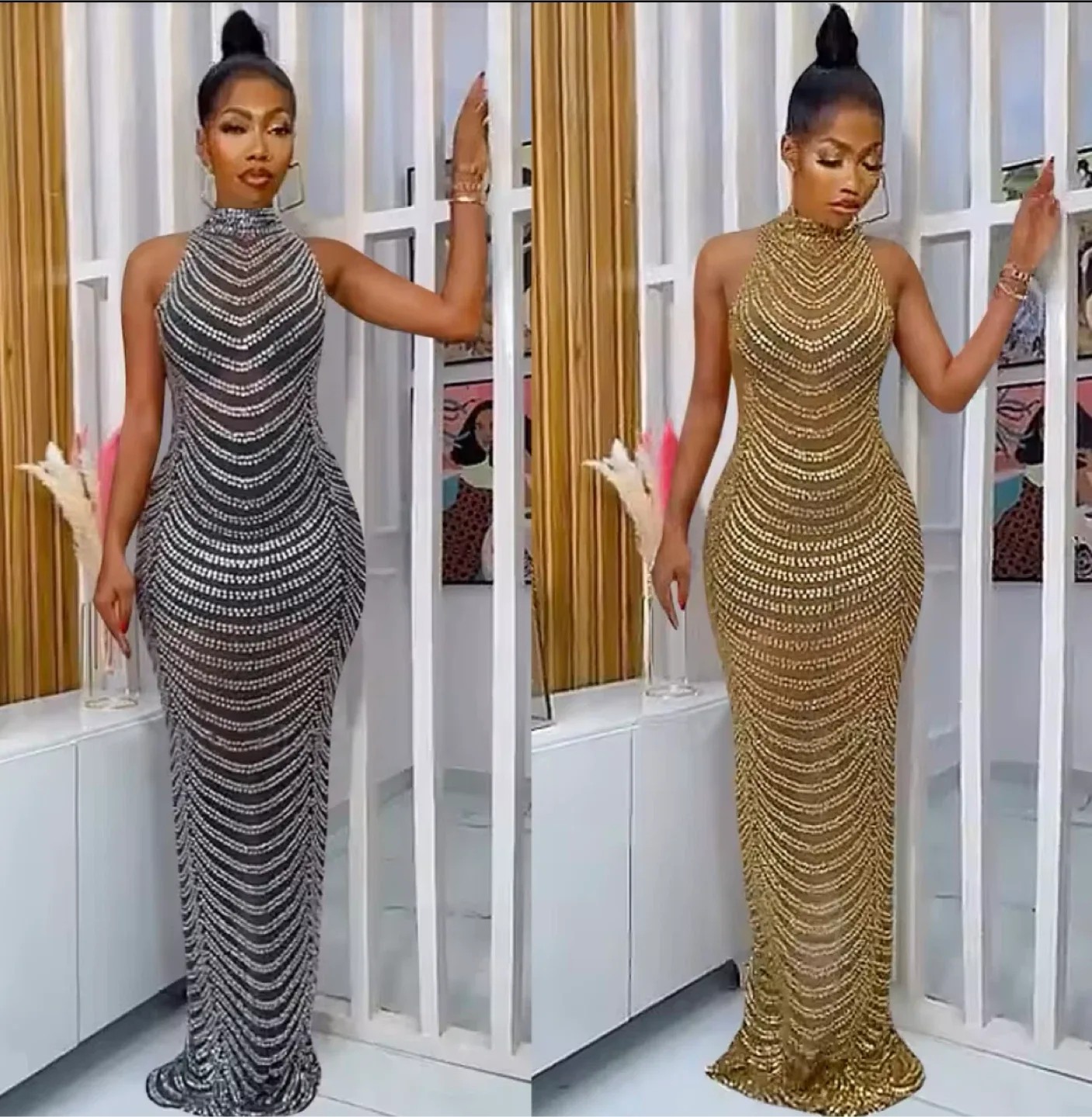 Elegant Long Sleeve Maxi Dresses Brand New on Sale Now image indicator(3)