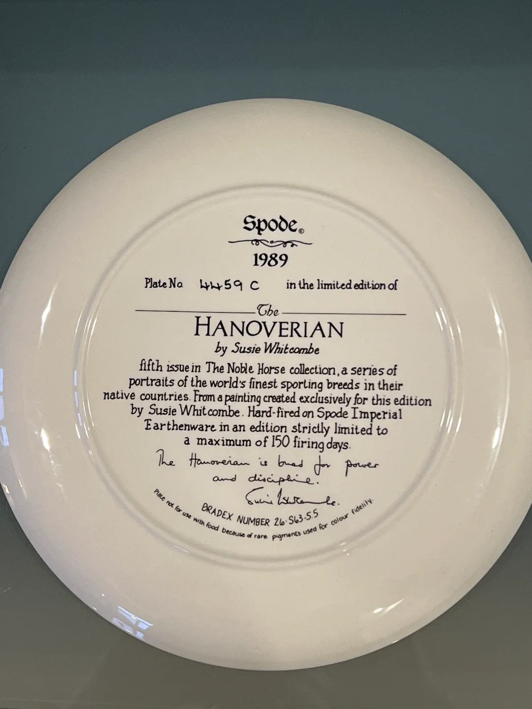 Spode 'The Hanoverian' Plate by Susie Whitcombe image indicator(3)