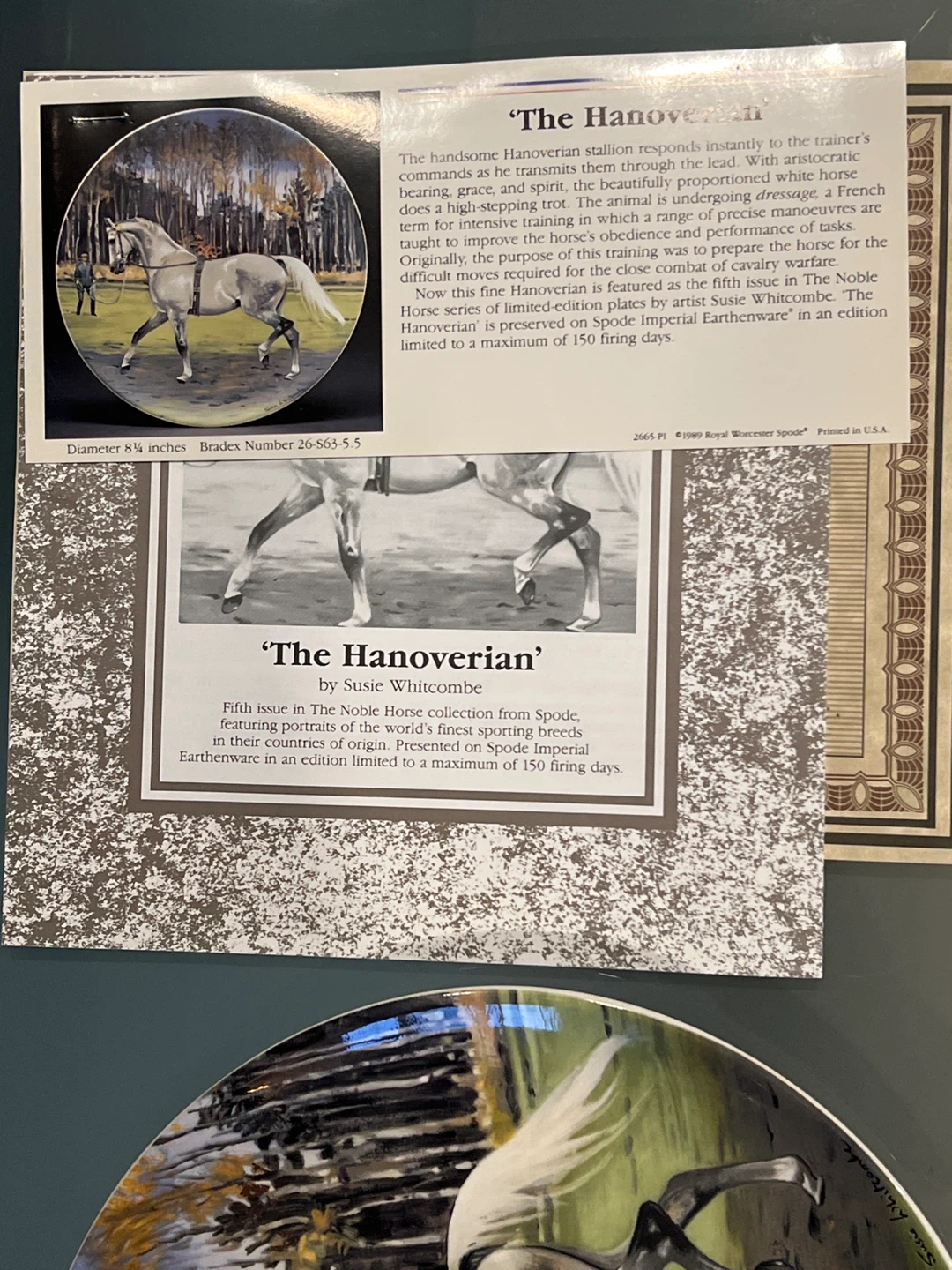 Spode 'The Hanoverian' Plate by Susie Whitcombe