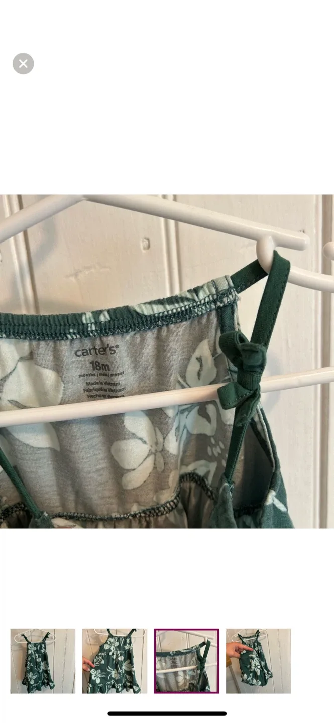 Carter's 18M Green Floral Dress image indicator(3)