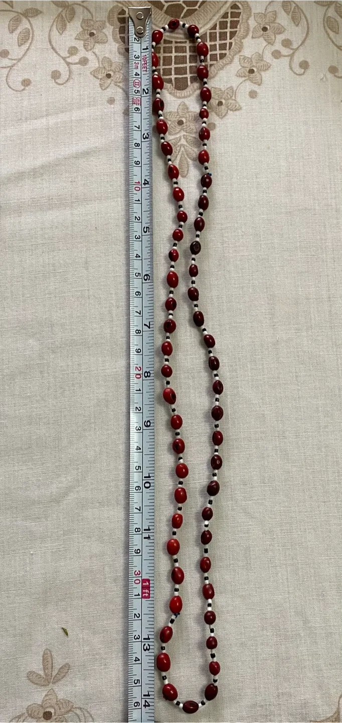 Red Seed Bead Necklace image indicator(2)