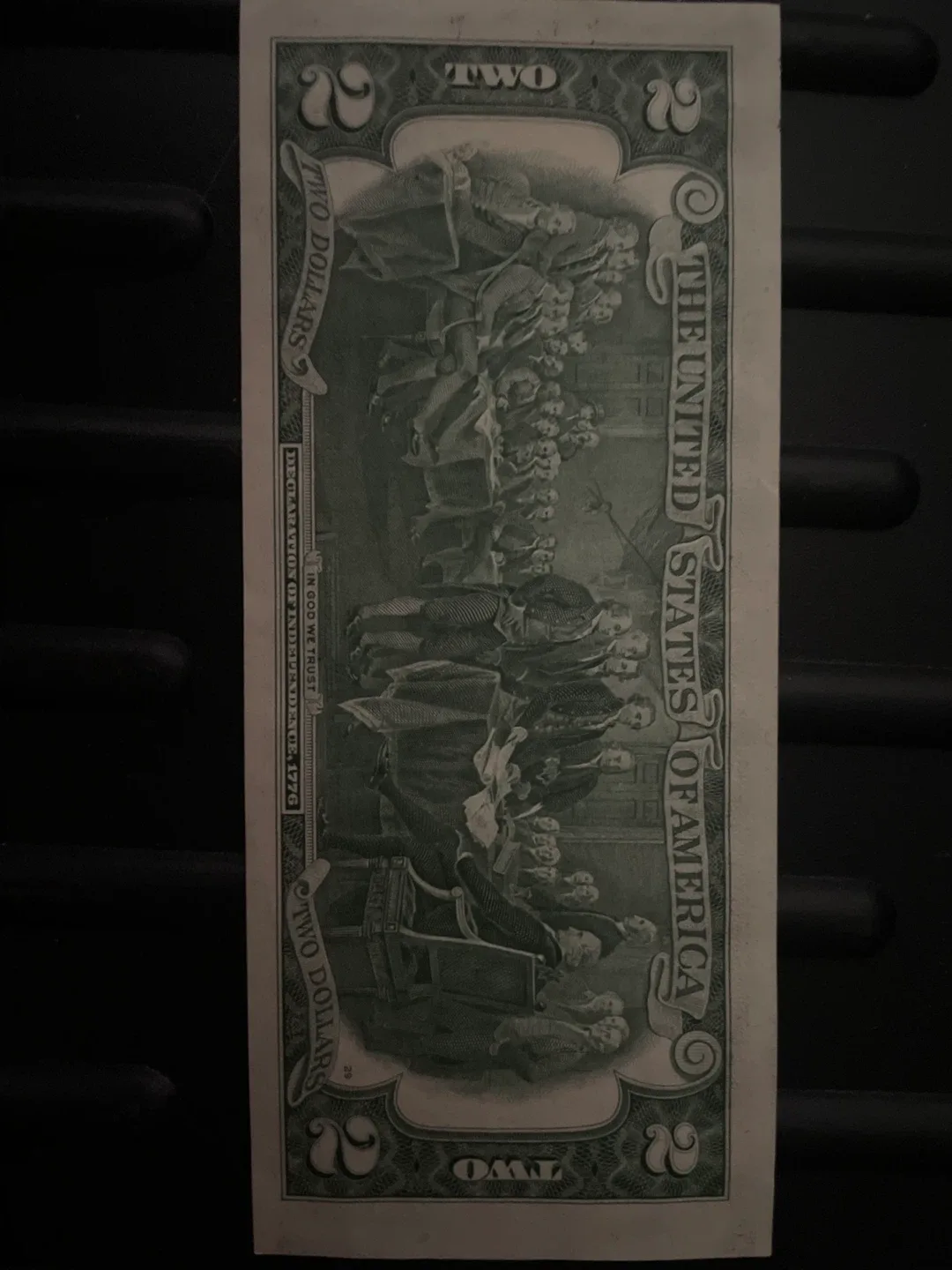 1976 $2 Bill - Stamp 1st Day of Issue- Bicentennial-4/13/76 image indicator(4)