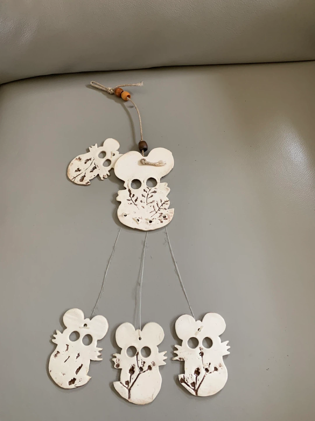Ceramic Mouse Wind Chime Decoration - photo 2