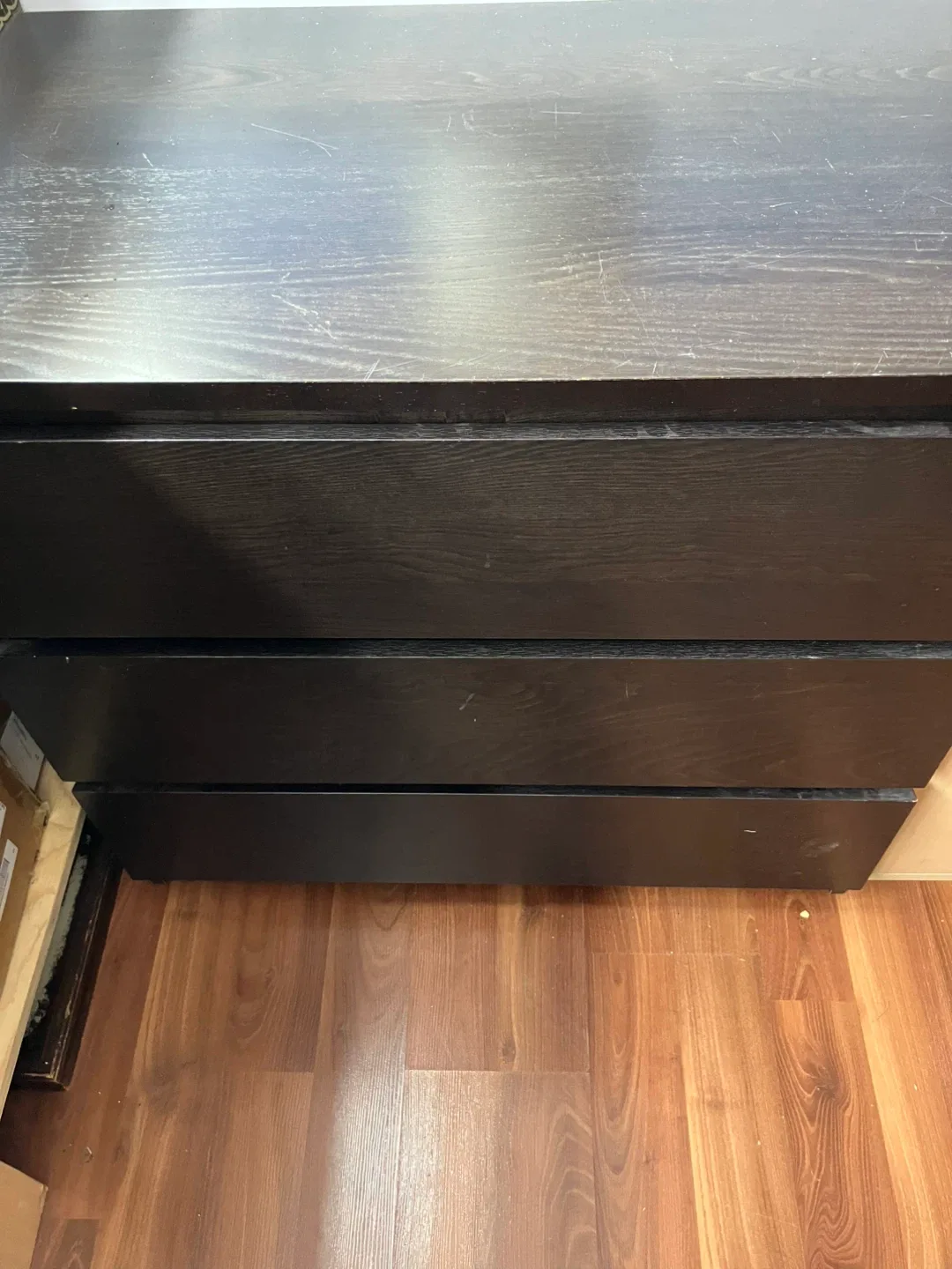Dark Brown Wood Dresser