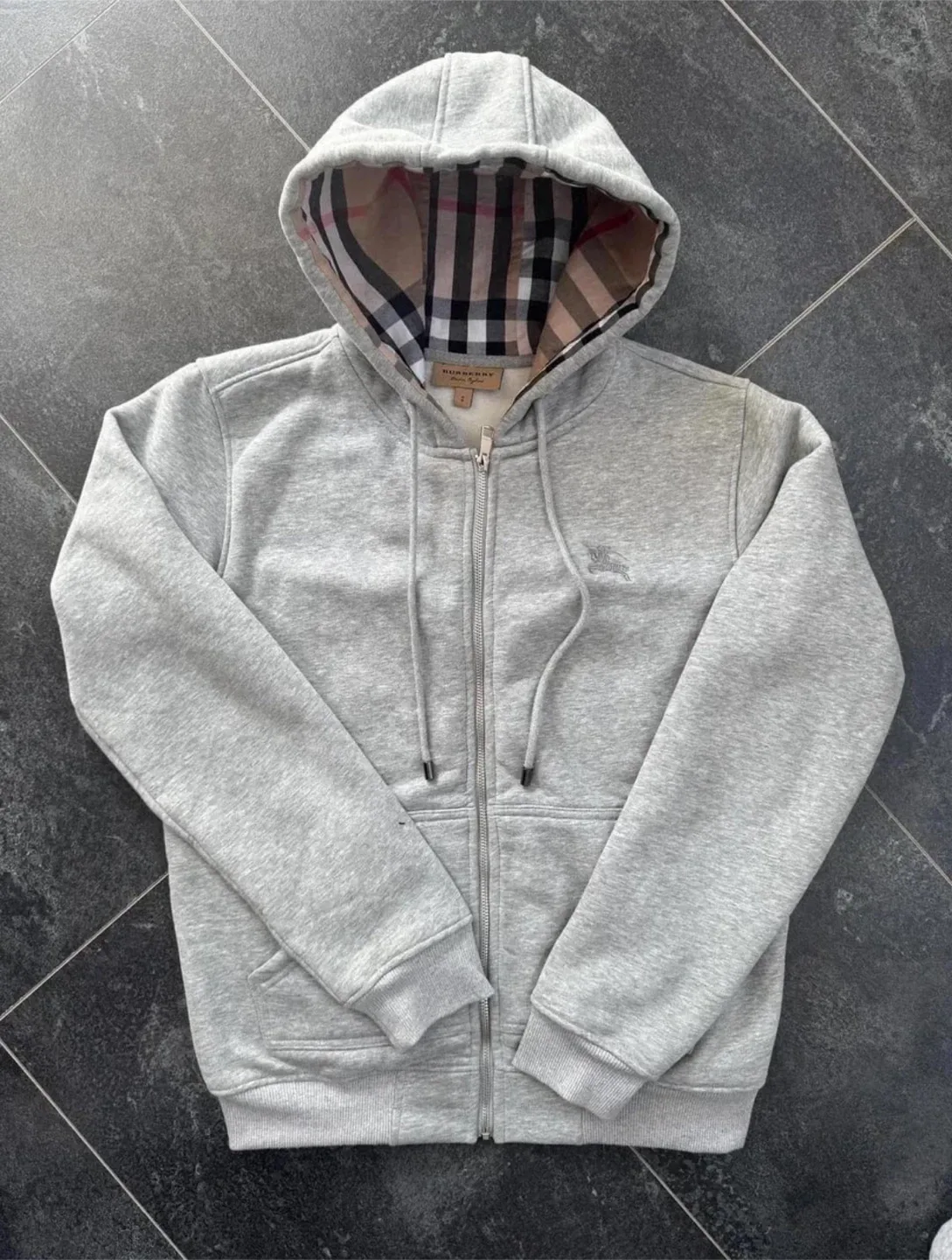 Burberry Grey Hoodie, Size S