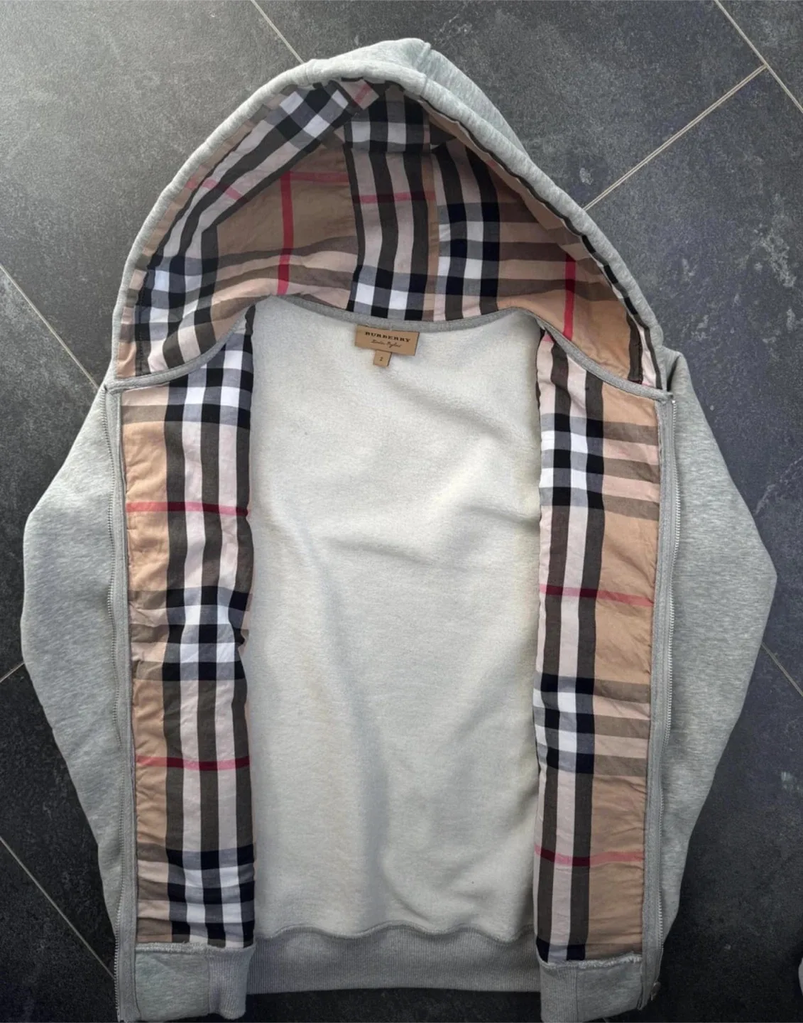 Burberry Grey Hoodie, Size S image indicator(2)