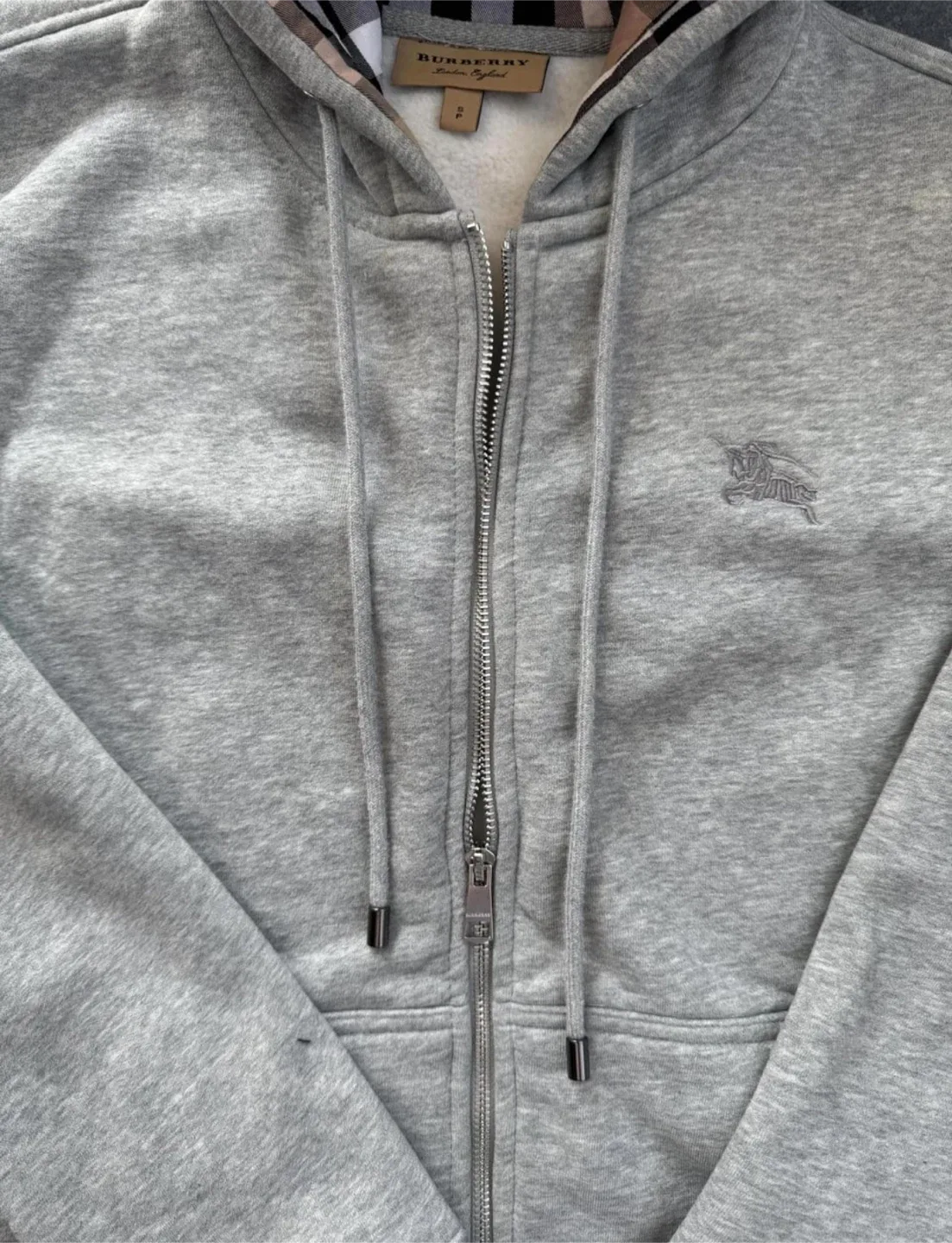 Burberry Grey Hoodie, Size S image indicator(4)