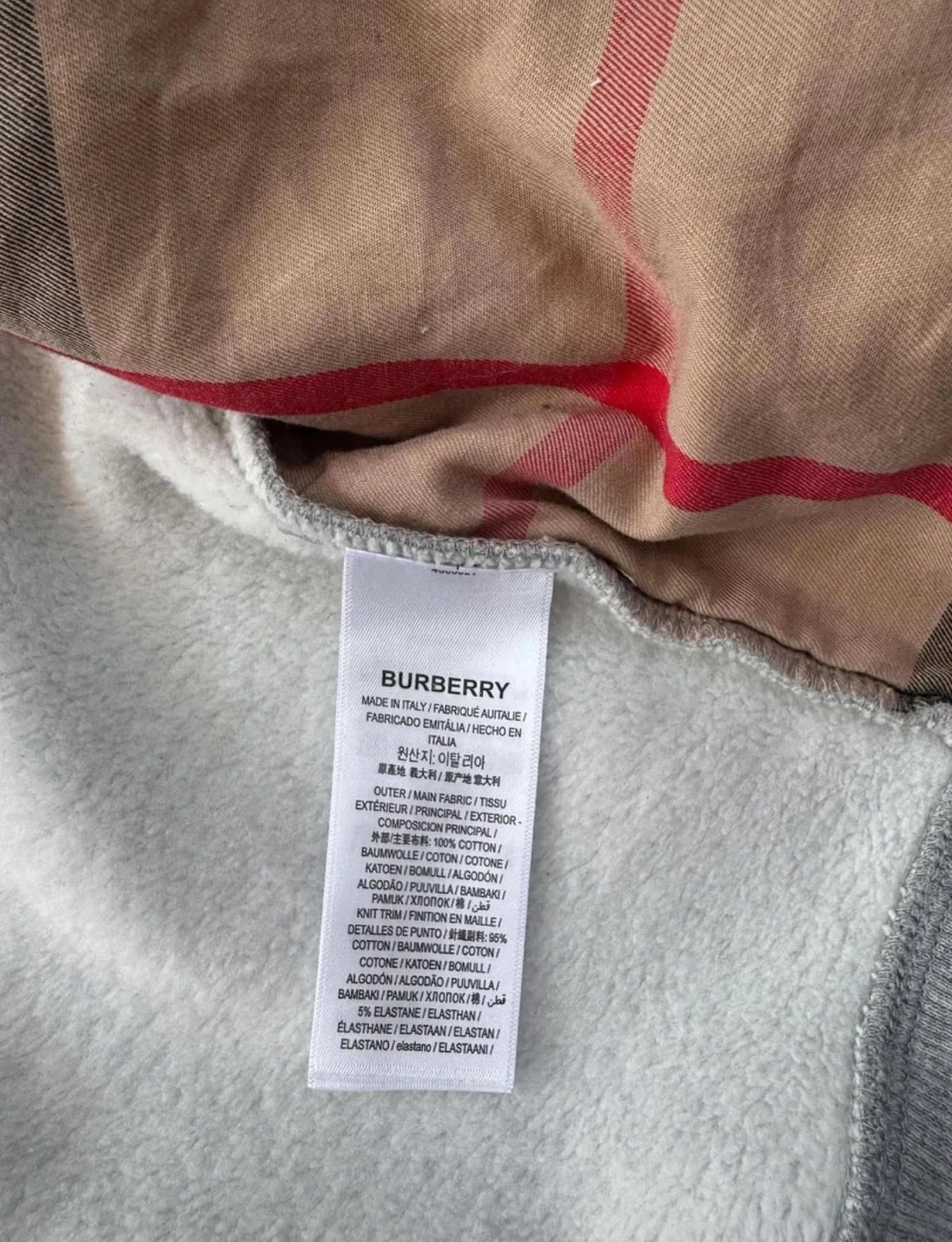 Burberry Grey Hoodie, Size S image indicator(7)