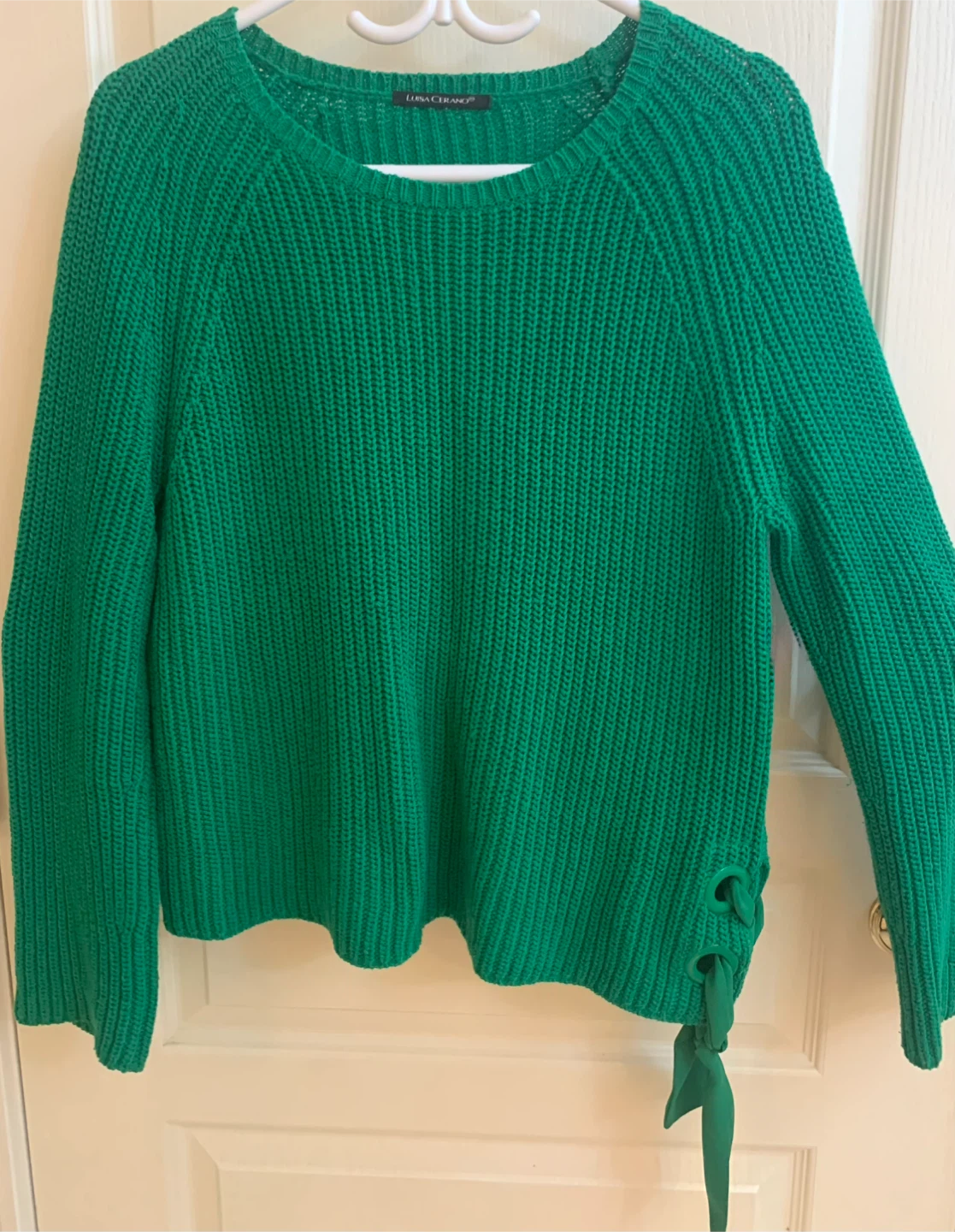Luisa Cerano Green Knit Sweater Size 36