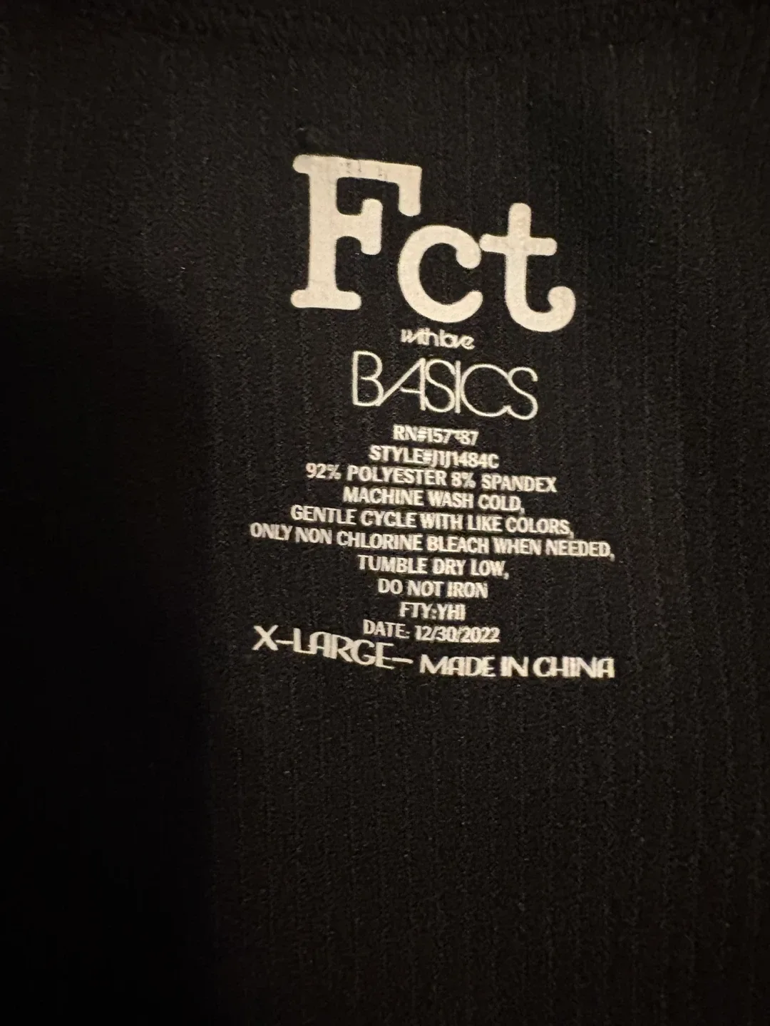 Fct with love Basics Black Romper - Size XL image indicator(3)