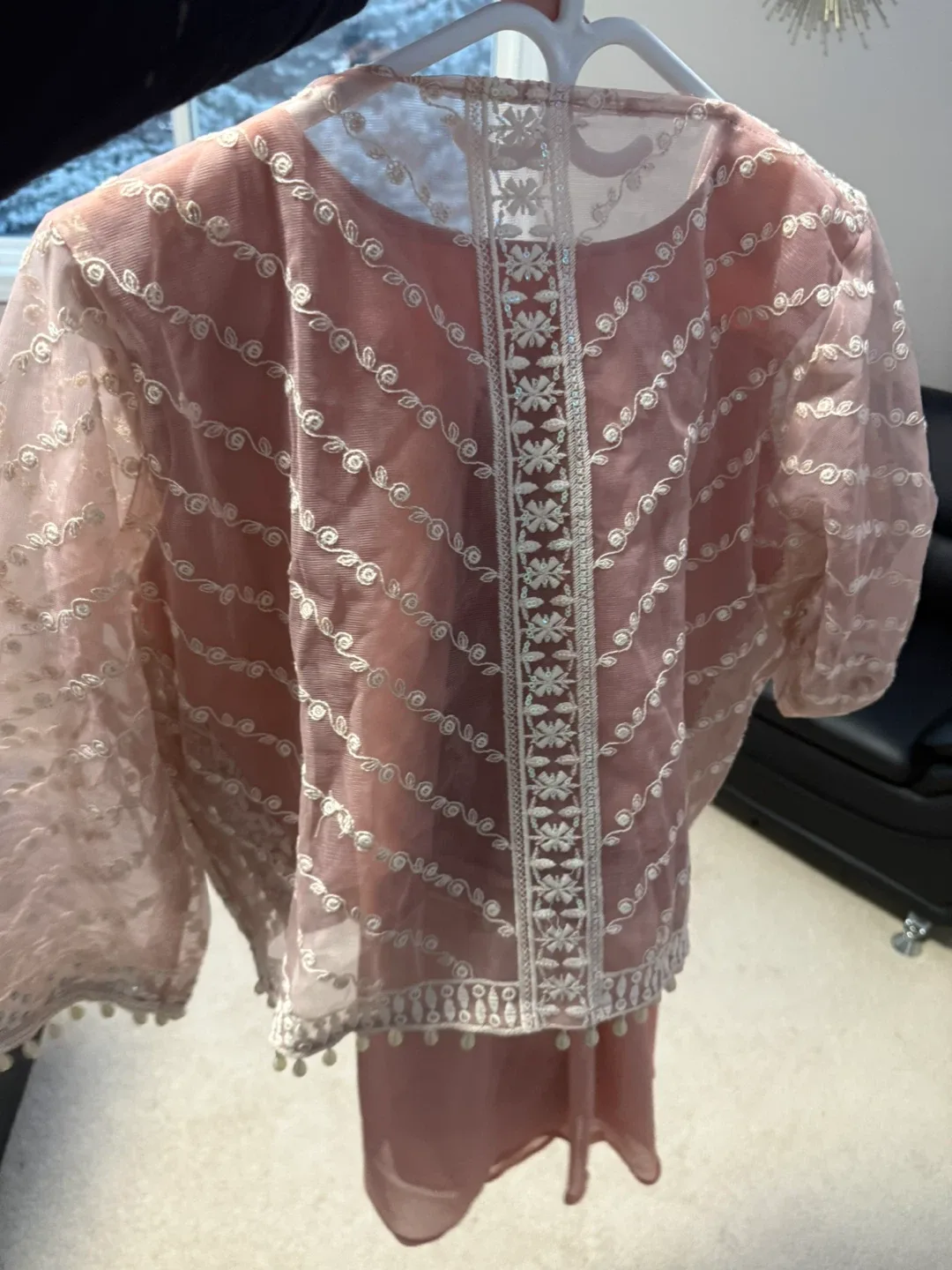 Pink Embroidered Indian Suit image indicator(2)